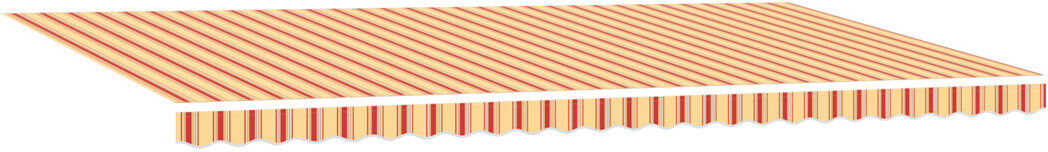 Brayden Studio Retractable Patio Awning Yellow/Orange Striped 600 cm W x 300 cm D