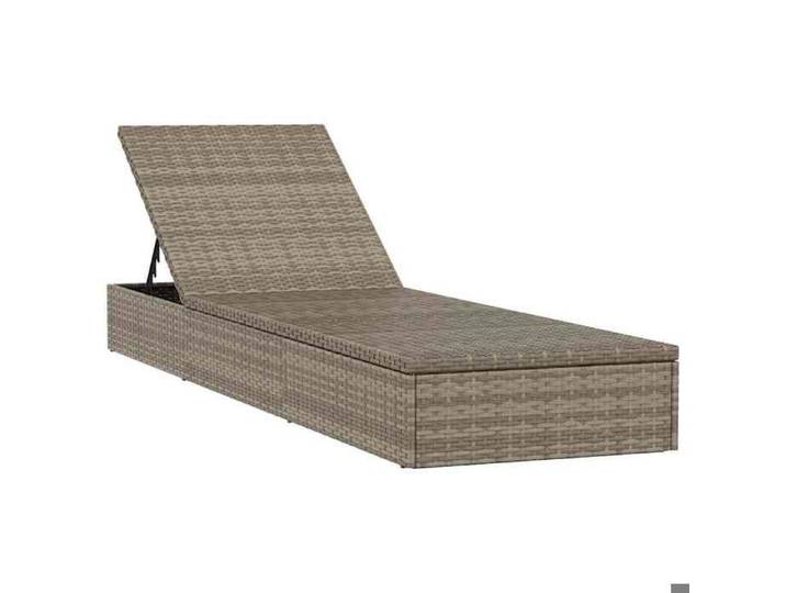 Nouveauté Fauteuil-Canapé extérieur - LIYUET - Transat/Lit-canapé d'extérieur - 1 pcs - avec table - 110 kg/siège - gris - résine t