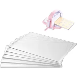 VEVOR Stanzplatten, 6er-Pack 225x156 mm, Cutting Pads, Polycarbonat-Schneideplatten, Kompatibel mit VEVOR Stanz- & Prägemaschine KM-1860, für Scrapbooking & Kartenherstellung, Transparent