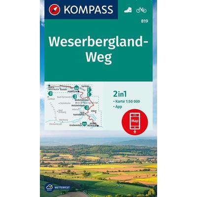 KOMPASS Wanderkarte 819 Weserbergland-Weg 1:50.000, Sonstige von , KOMPASS Freytag & Berndt, 978-3-99121-710-7