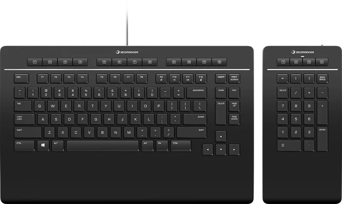 Keyboard 3DX Pro with Numpad, US-International (QWERTY)