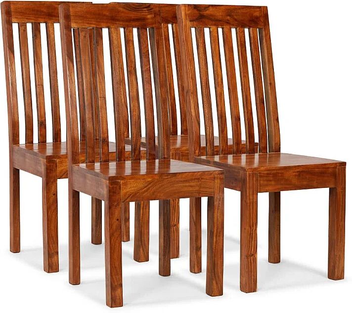 vidaxl Sillas de comedor 4 unidades madera maciza moderna