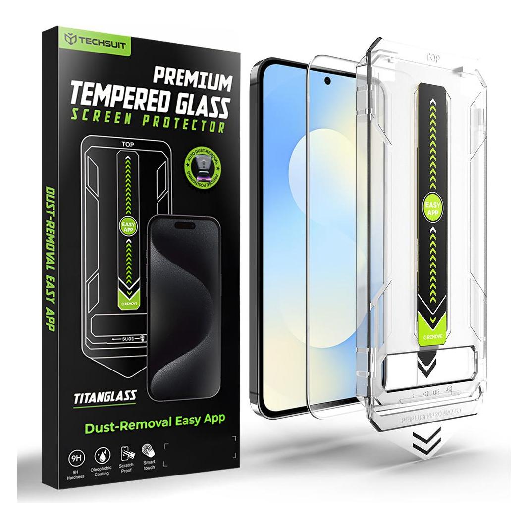 Techsuit - (Fingerprint Unlock Compatible) TitanGlass CrystalHD - Samsung Galaxy S25 FE - Clear (Samsung Galaxy S25 FE) (64420637)