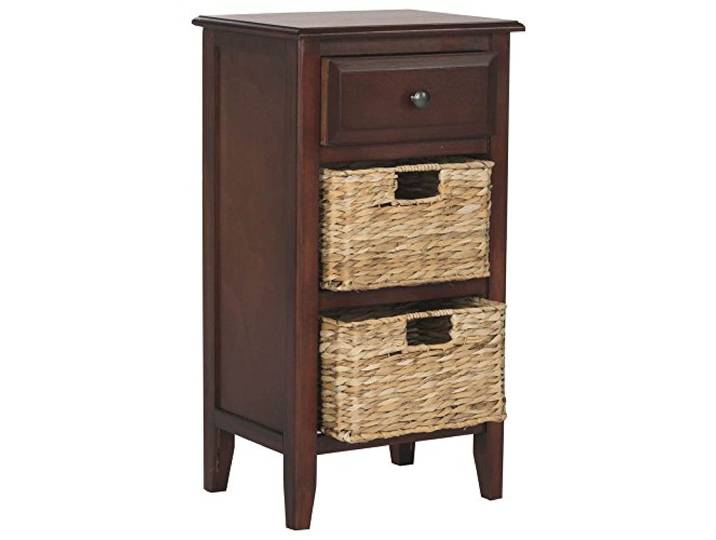 SAFAVIEH Contemporain en Bois Table d'Appoint avec Rangement\, Cerisier\, 30 x 38 x 70