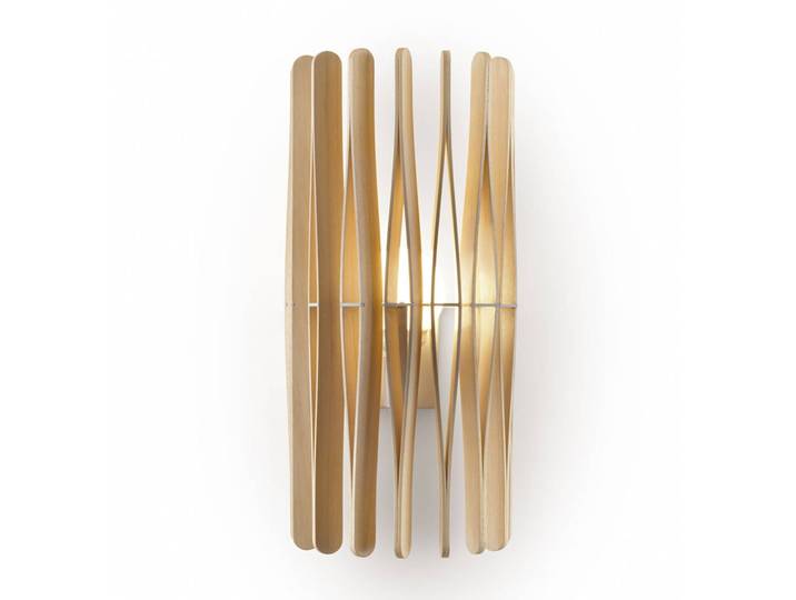 Fabbian Designer Wandlampe STICK, Holz hell, für Wohn- / Esszimmer, Holz, Design, Wandleuchte, Wandlampe Innen