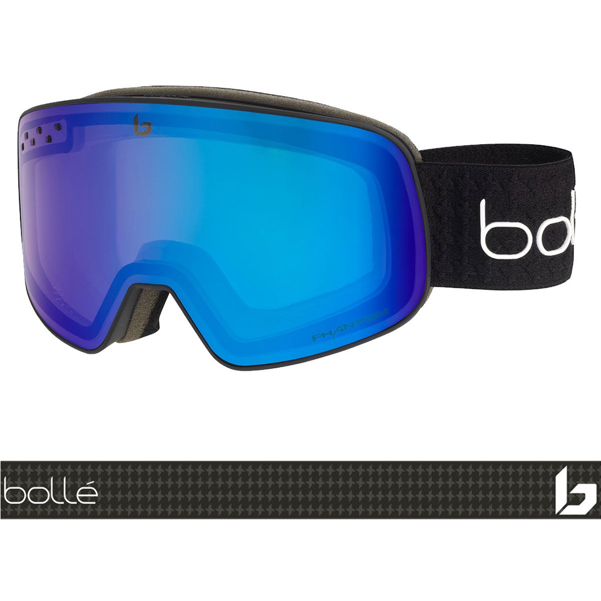 Bolle Nevada black cross matte Phantom+ blue Photochromic