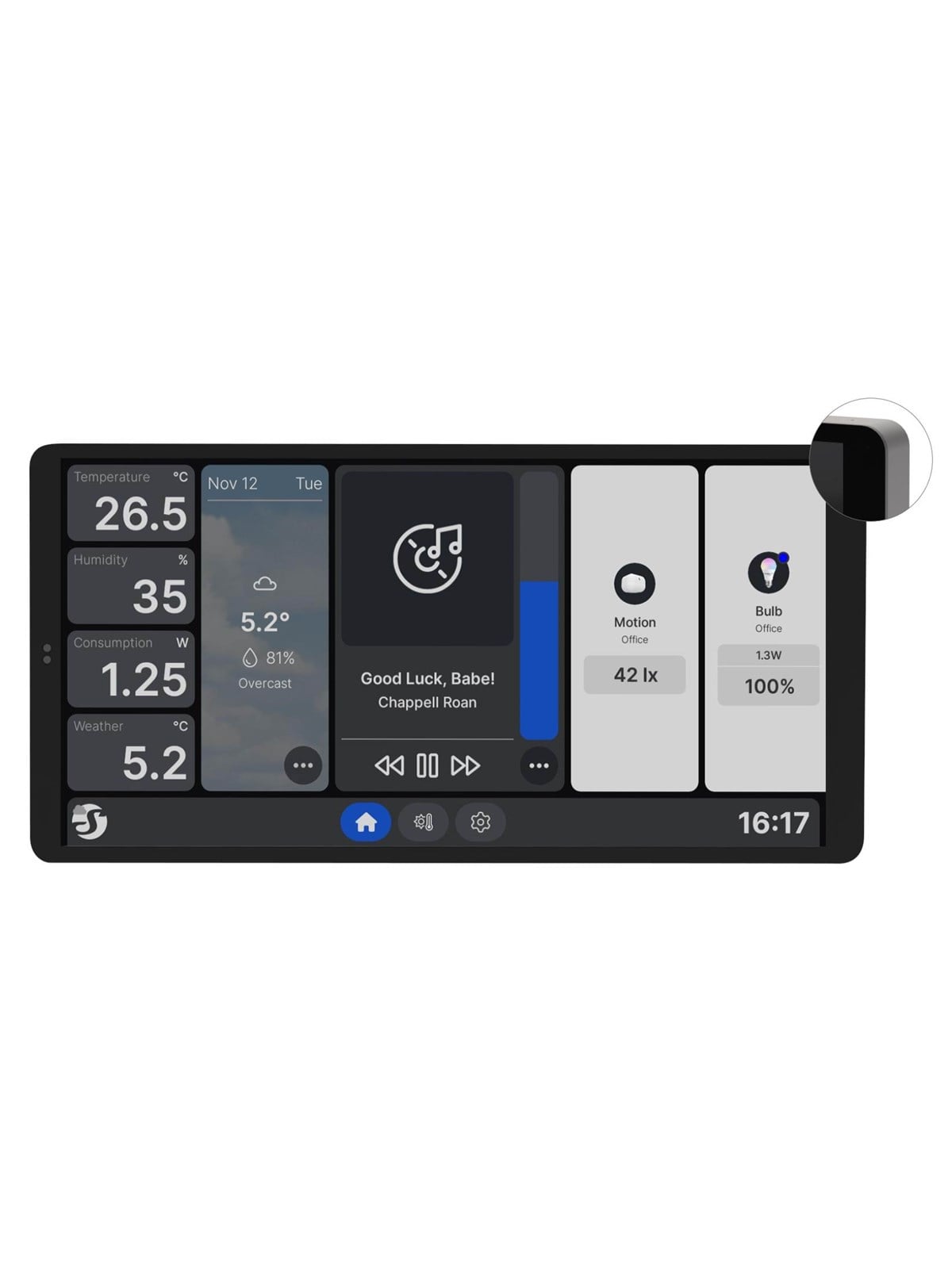 Shelly Wall Display X2 Silver - WiFi touch screen