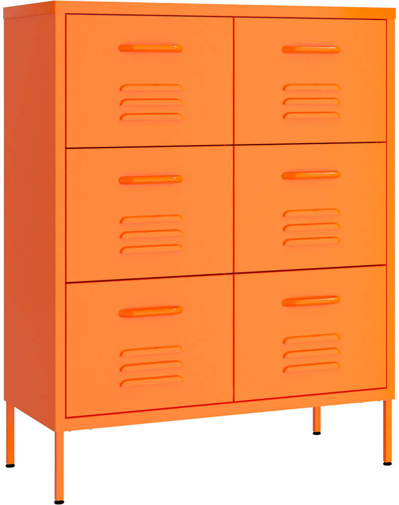 vidaXL Armoire à tiroirs Orange 80x35x101,5 cm Acier