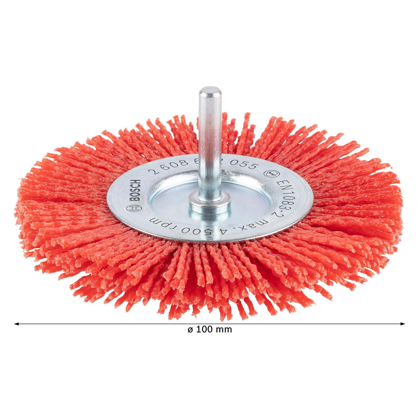 Bosch Professional Zubehör PRO Multi Material clean Scheibenbürste, gerader Schaft, 100 x 1 mm (2608622055)