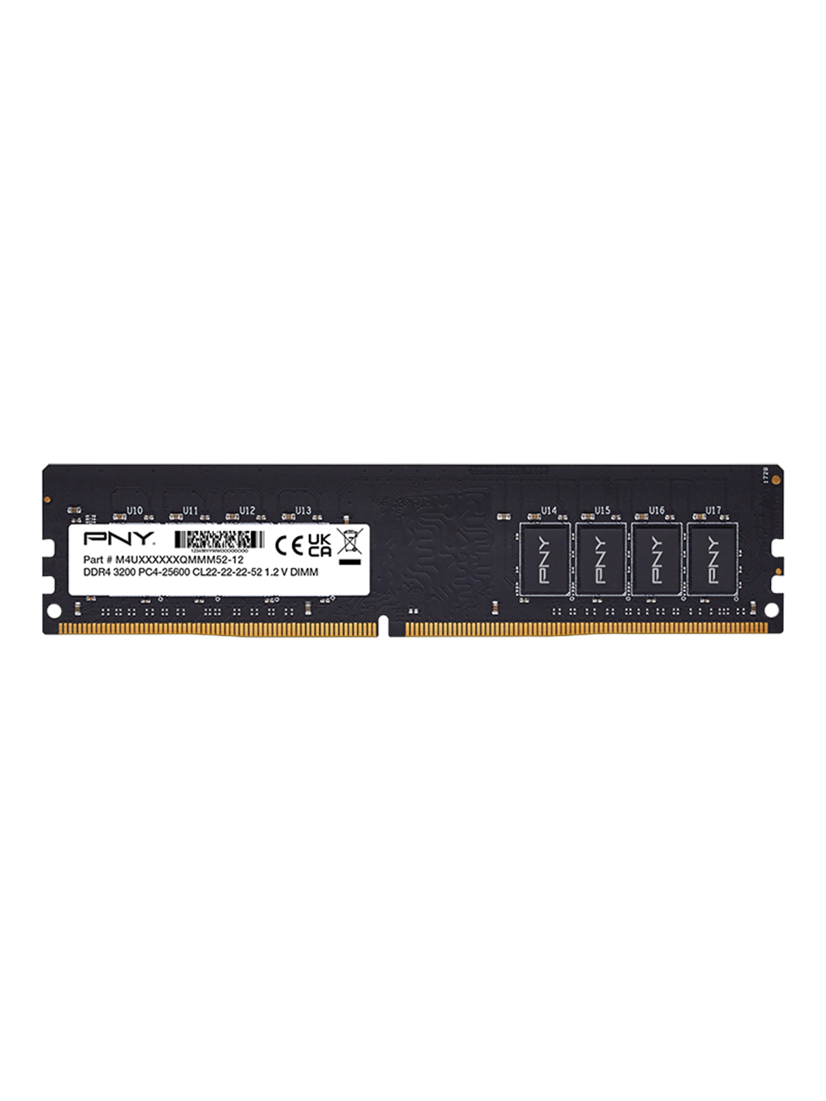 PNY Performance DDR4-3200 - 16GB - CL22 - Single Channel (1 pcs) - Schwarz