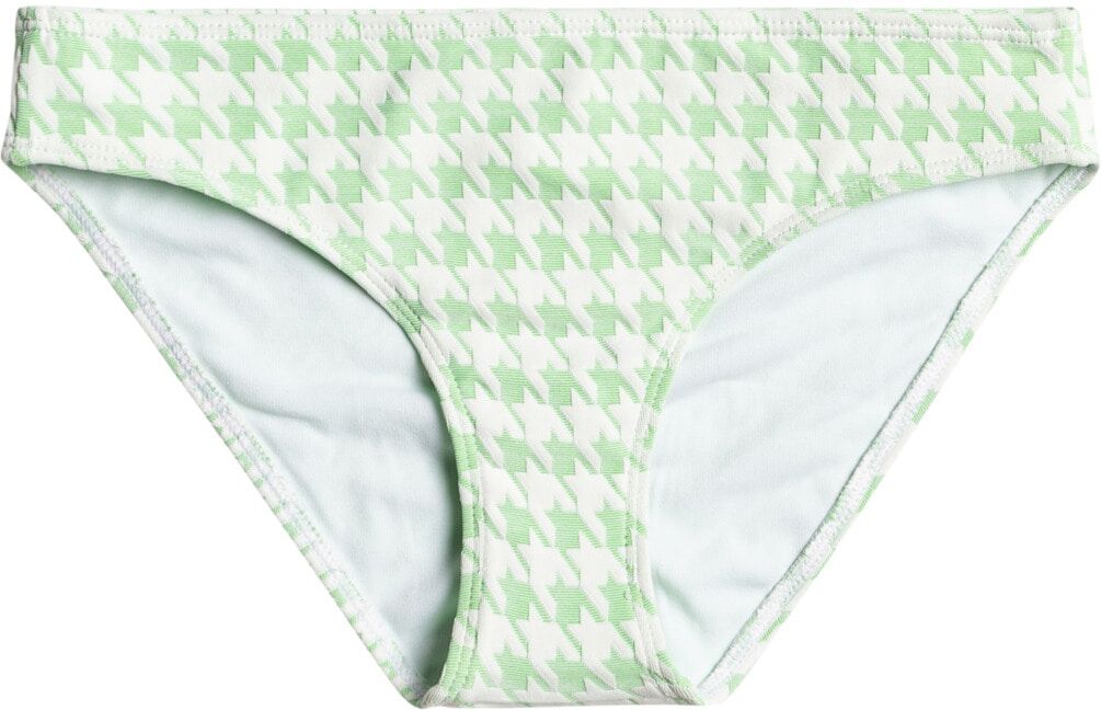 Bikini-Hose ROXY "Check It Hipster", Damen, Gr. XL, US-Grössen, grün (sprucetone check it s), 75% Polyester, 16% Nylon, 9% Elasthan, Badehosen Bikini-Hose sprucetone check it s XL, US-Grössen