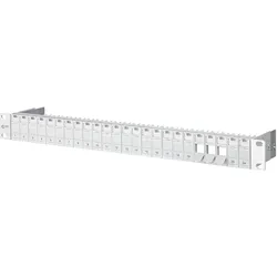 Metz Connect Patch Panel - Hellgrau - 1U - 48.3 cm (19"), Server Zubehör, Grau