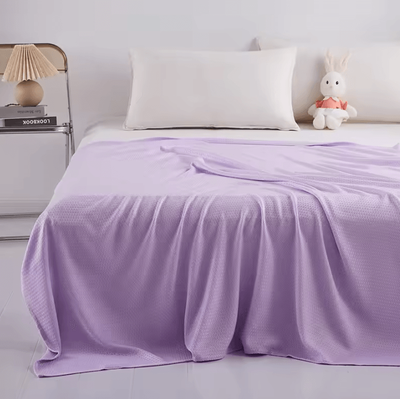 Inspire Curations Bamboo Fiber Cooling Summer Blanket purple 100x150cm