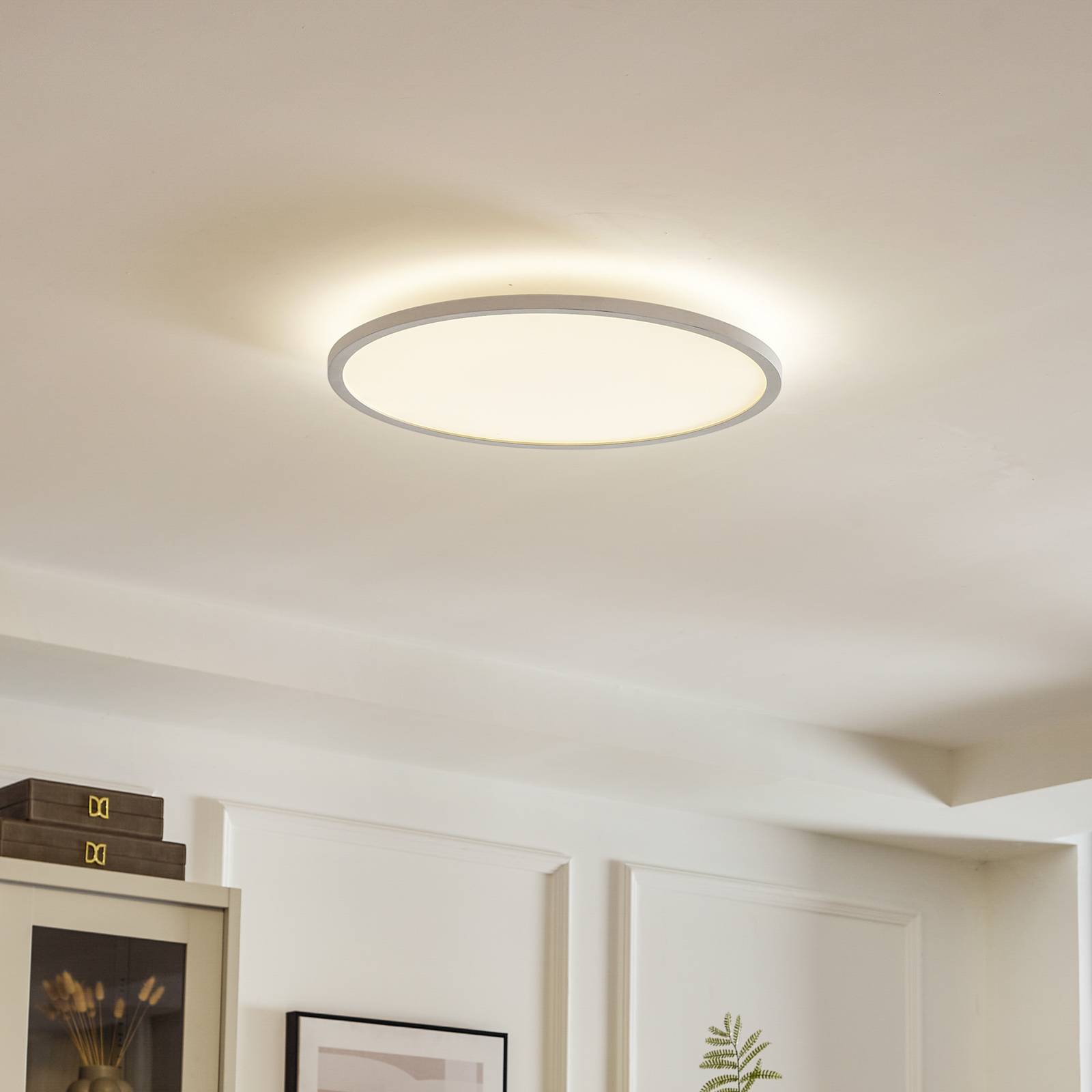 LED Ceiling Light Brenda Arcchio, dimmable, White / opal, Living / Dining Room, Modern, Ceiling Light