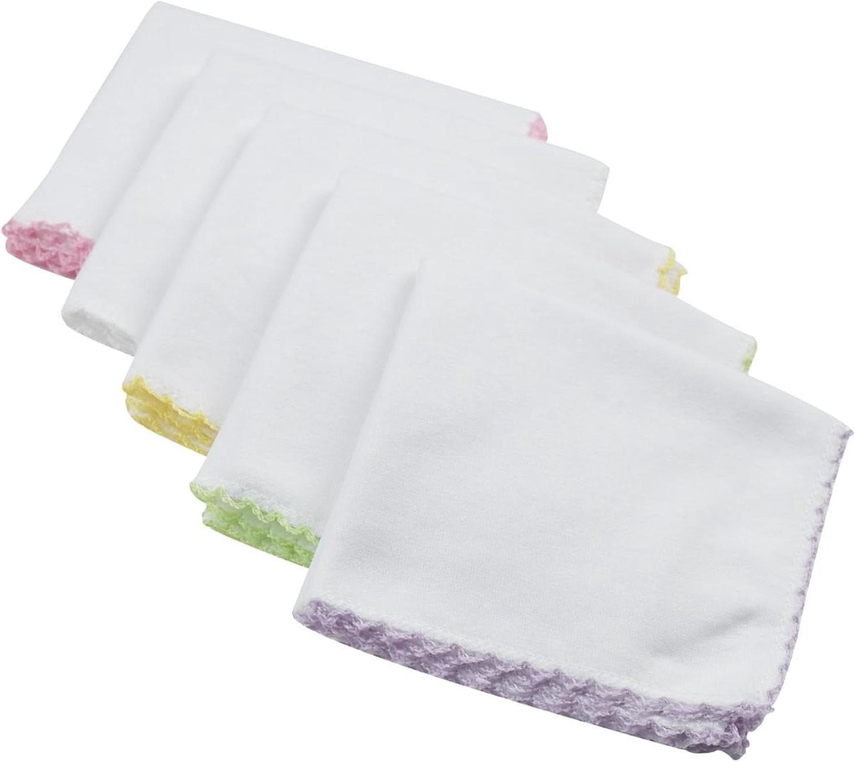 Set van katoenen washandjes voor baby's, roze, 22 x 22 cm