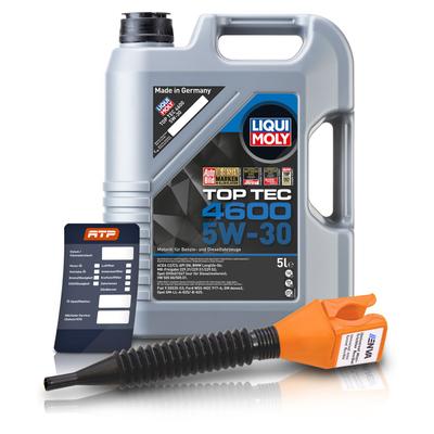 Liqui Moly 5 L Top Tec 4600 5W-30 + Ölw.-Anhänger + Trichter [Hersteller-Nr. 3756]