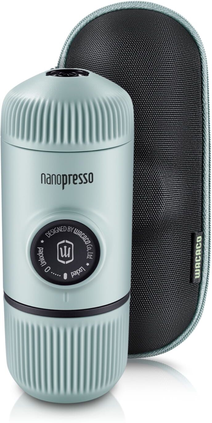 Wacaco Machine à café espresso portable nanopresso + case Bleu 10x10x5cm