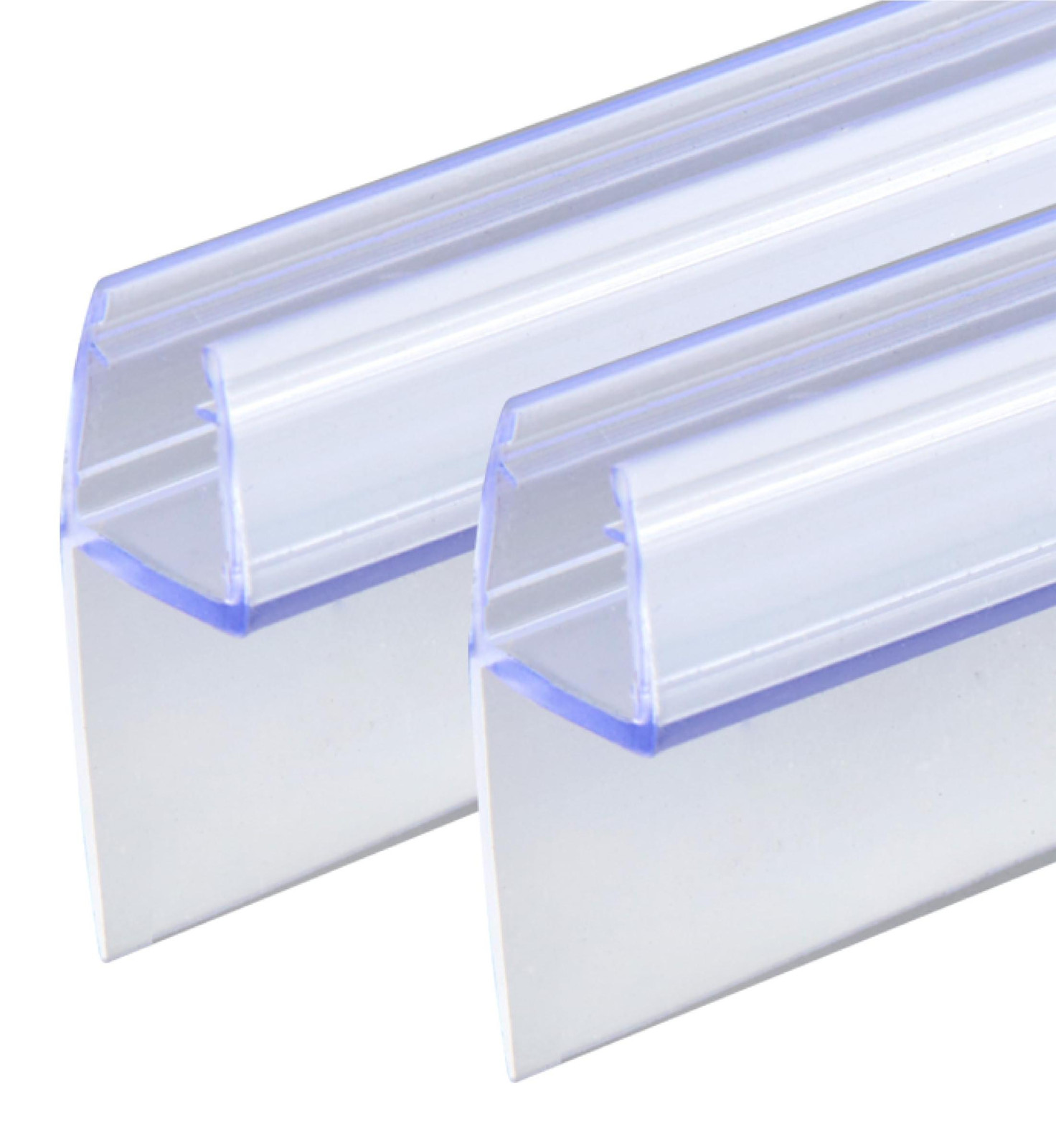 Waterdichte doucheafdichting voor douchecabines, 2 x 100 cm, geschikt voor glasdikte 6-8 mm