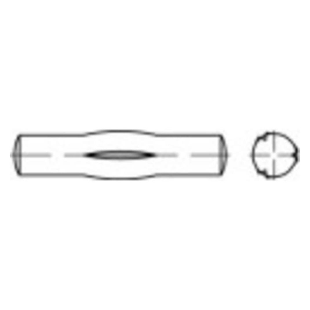 Toolcraft Knebelkerbstift (Ø x L) 6 mm x (100 Stk., 60 mm) (136476)