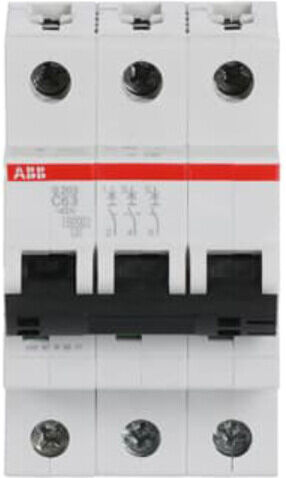 ABB Stotz S&J; Disjoncteur 6kA 63A C 3p S203-C63 (2CDS253001R0634)