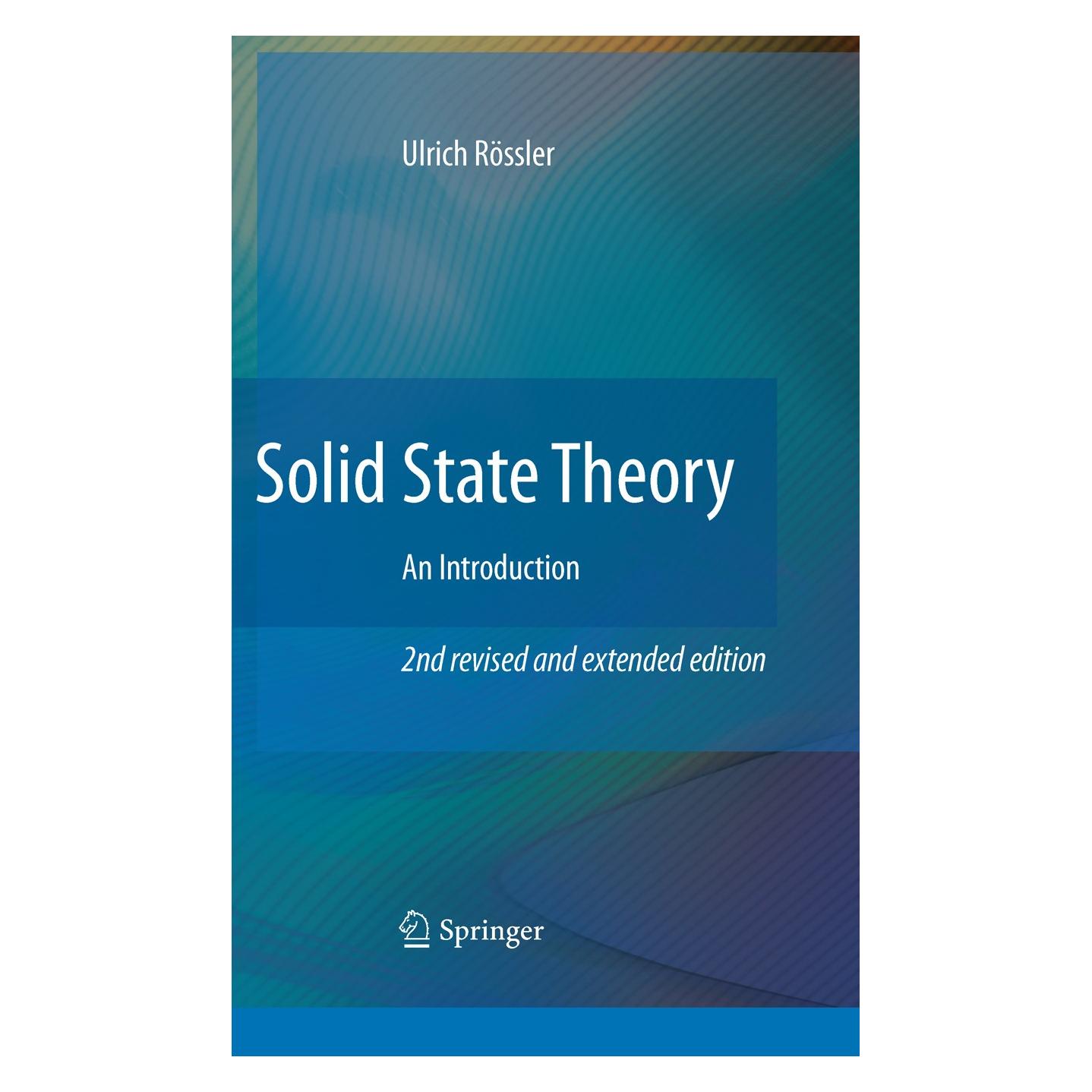 Springer RöÃler,U.:Solid State Theory (Englisch, Hardcover, Ulrich Rössler) (9783540927617)