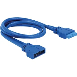 DELOCK 82943 - USB 5 Gb/s Kabel, 19 Pin Stecker auf 19 Pin Buchse, 0,45 m