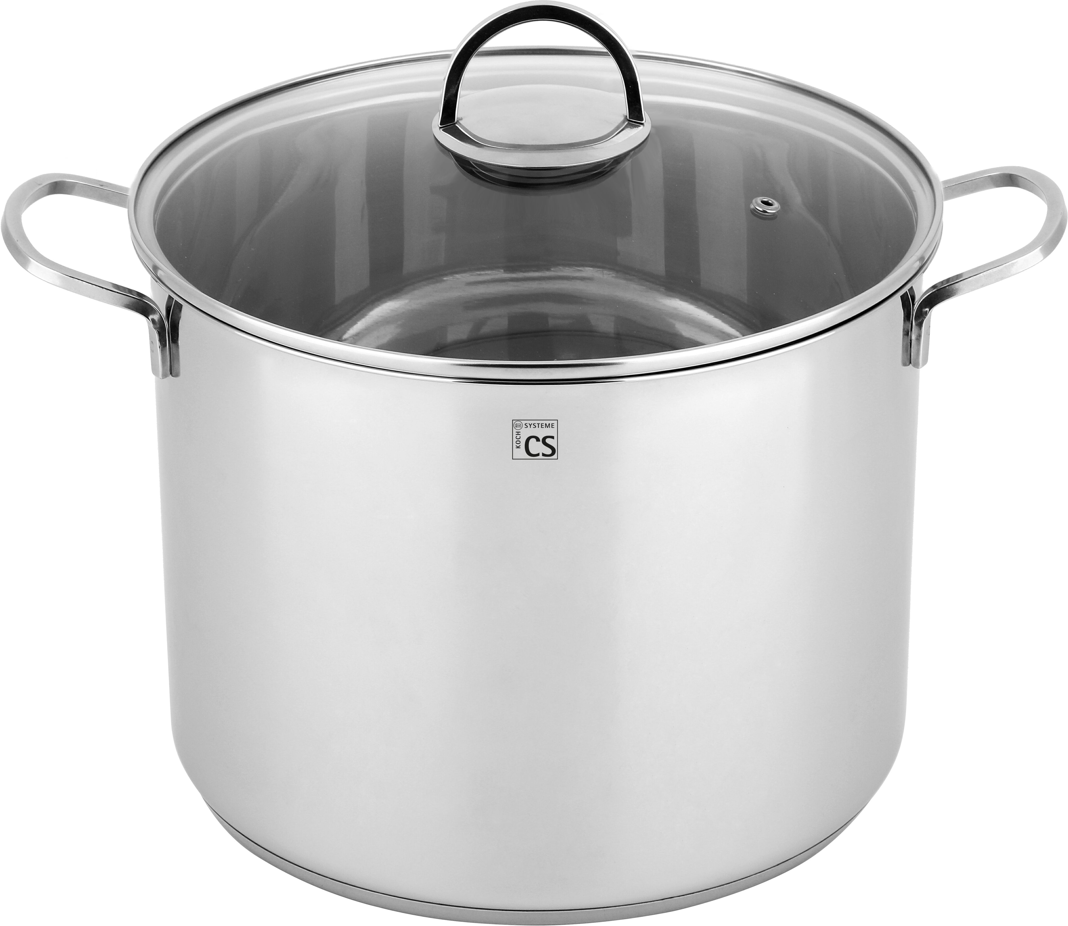 Kochtopf CS KOCH-SYSTEME "TRIER, Edelstahl", silber (silberfarben), B:40cm H:40cm L:50cm Ø:40cm, Töpfe, Kochtopf, für alle Herdarten inklusive Induktion