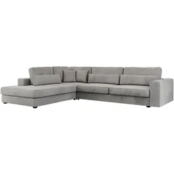 ECKSOFA Savona Hellgrau Velvet - links