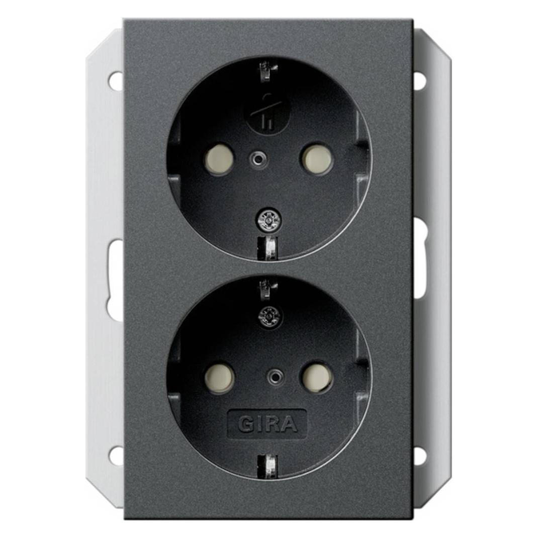 Gira Doppeldose SCHUKO KS 1fach anth 273128 (273128)