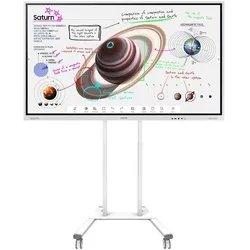 Samsung Flip Pro WM85B Flipchart 215,9 cm 85 Zoll inkl. Neomounts FL55-875WH1 motorisierter Rollwagenhöhenverstellbar