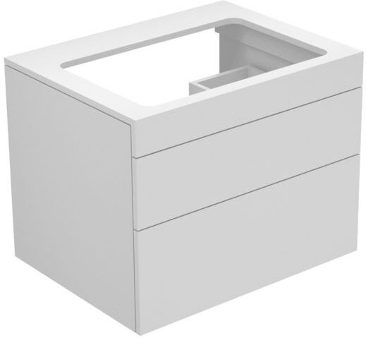 Keuco Edition 400 Waschtischunterbau 31571110000 70x54,6x53,5cm, Glasplatte glanz, anthrazit