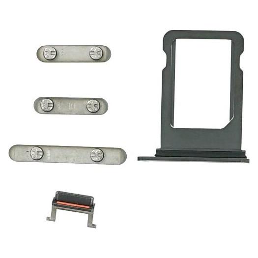 OEM Button Set für iPhone XS Space Grey (Apple iPhone XS) (25446080)