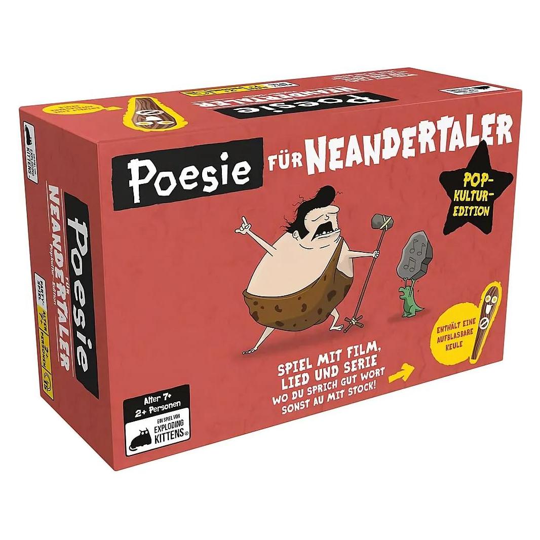 Exploding Kittens EXKD0054 - Poesie für Neandertaler: Popkultur-Edition (Deutsch, 2 - 4 Spieler) (EXKD0054)