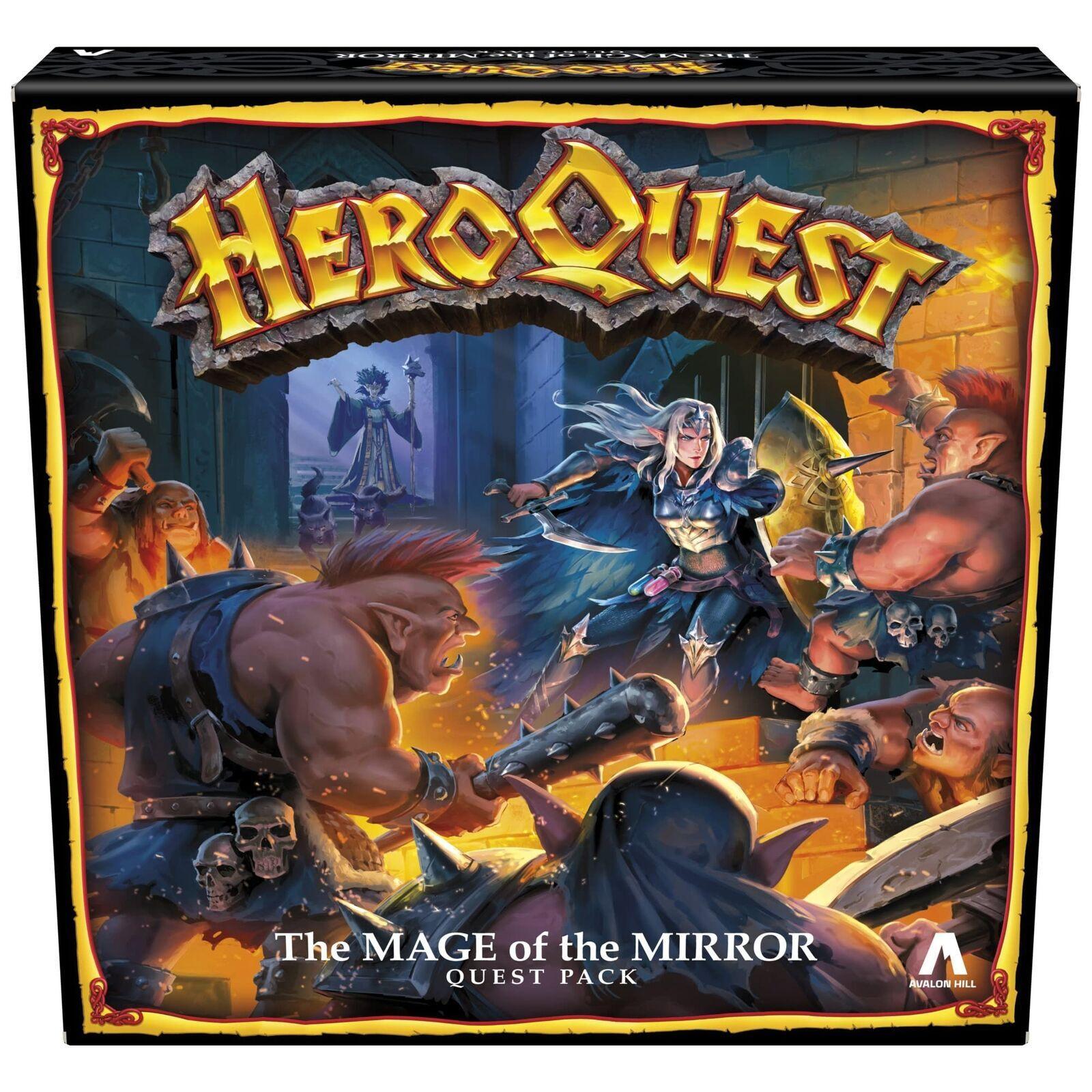 Hasbro Avalon Hill HeroQuest De Tovenaar van de Spiegel Quest bordspel strategie vanaf 14 jaar