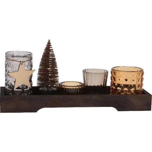 Home & Styling Collection kerst theelichthouders 6 stuks