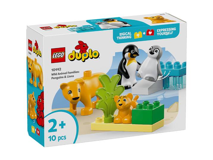 LEGO® DUPLO® Ma ville - Familles d’animaux sauvages : pingouins et lions - 10442