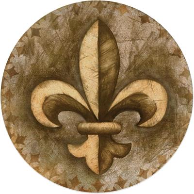 FirstDawn Absorbent Drink Coaster Set Fleur de Lis