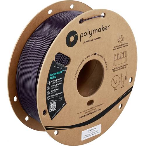 Polymaker PETG Filament, 1,75mm, 1kg - Farbton: Dark Purple