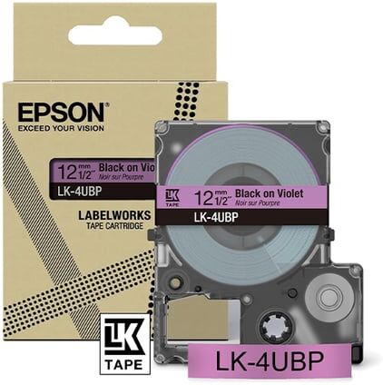 Epson LK-4UBP fita preta sobre violeta 12mm