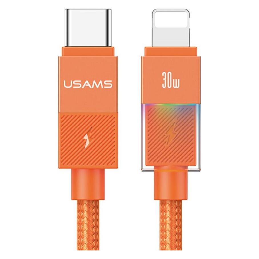 Usams Cable U93 30W USB-C to Lightning 1.2m orange (1.20 m, USB 2.0, 30 W) (SJ776USB02)