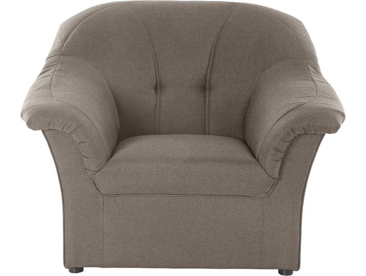 Sessel DOMO COLLECTION Pegnitz zeitlos, elegant und bequem , grau (stone), B:105cm H:82cm T:82cm, 100% Polyester, Sessel, Sessel