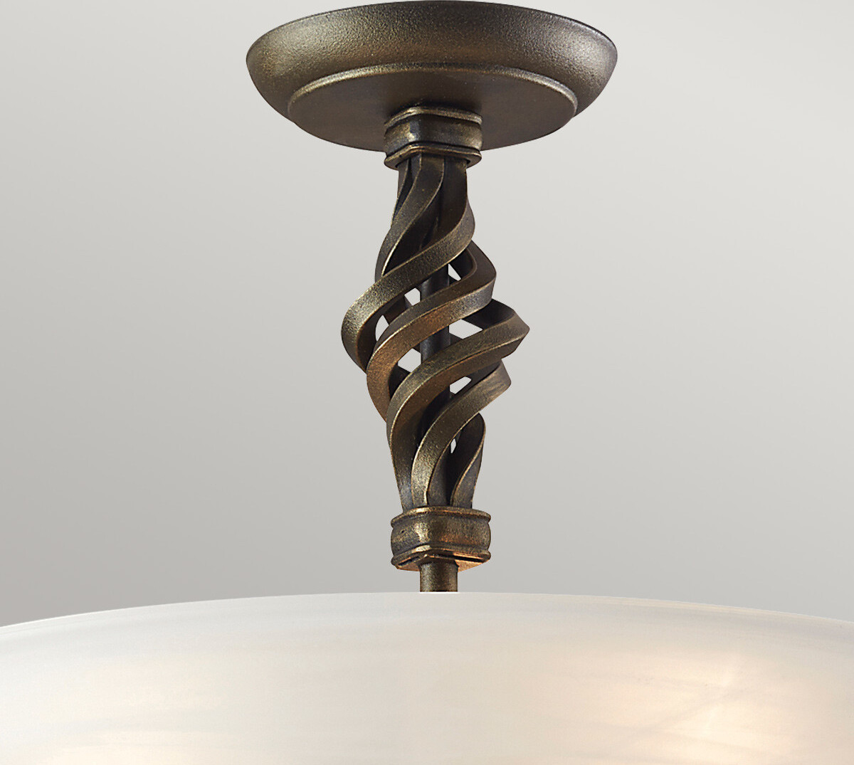 Elstead Lighting Pembroke plafondlamp, 3-voudig, zwart en goud, E14