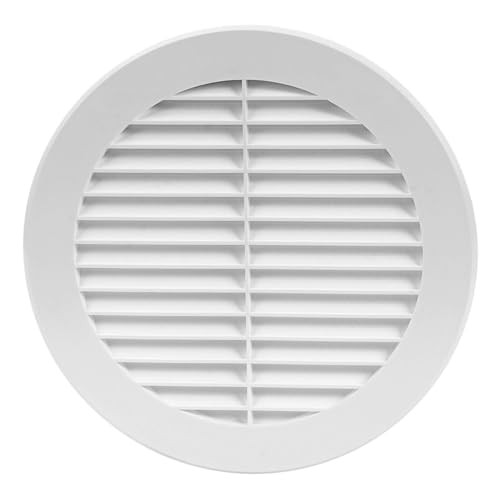 Wit kunststof ventilatierooster met een diameter van 150 mm
