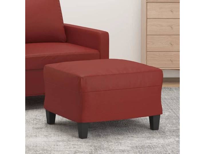 Repose-pied - MOTHINESSTO - LY3894 - Similicuir - Rouge bordeaux - 60x50x41 cm