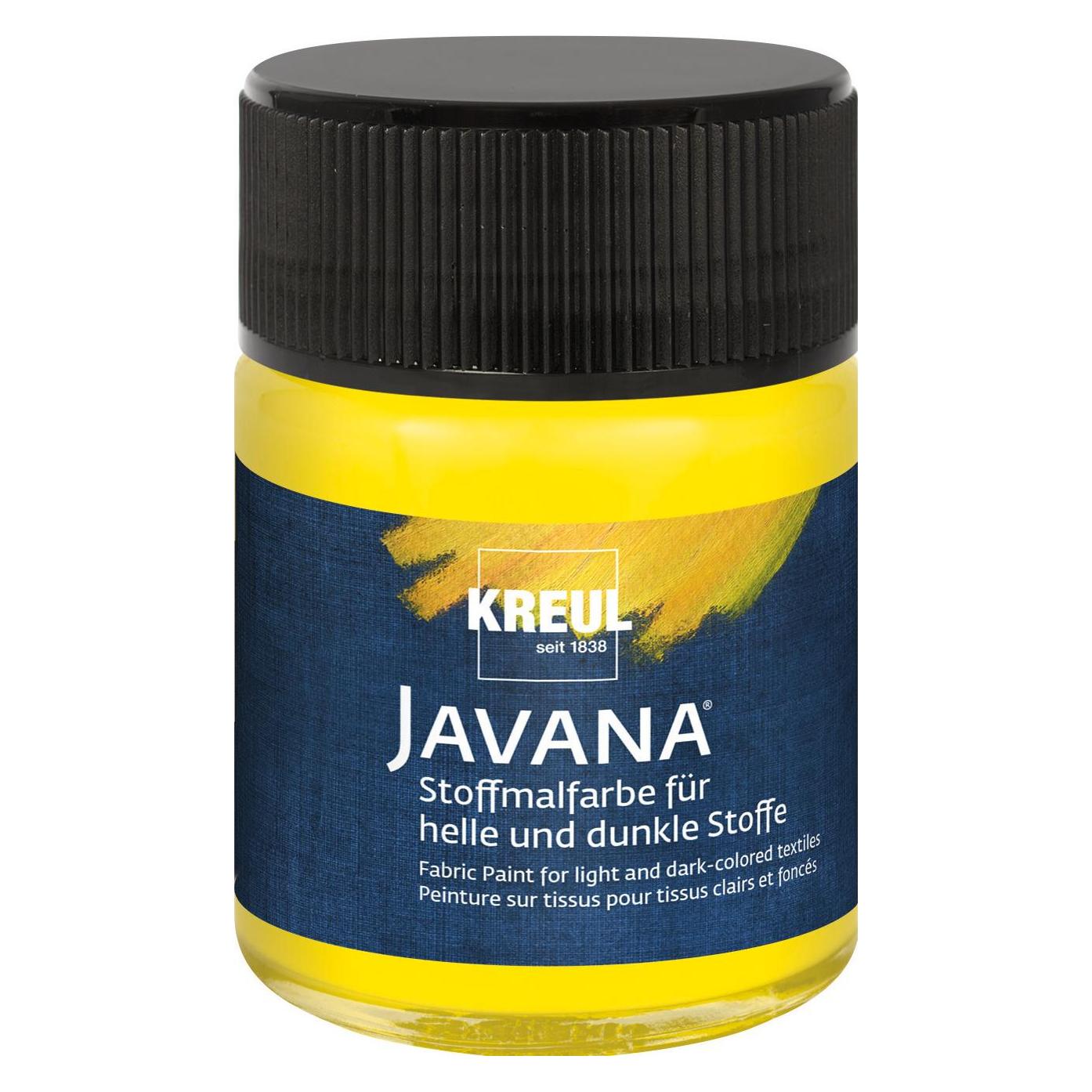 Kreul Textilfarbe JAVANA "Opak", gelb, 50 ml (50 ml) (91962)
