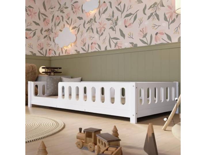 Crazy Pine Montessori Kinderbett Crazy Ethan 140x200 cm - Einstieg Links