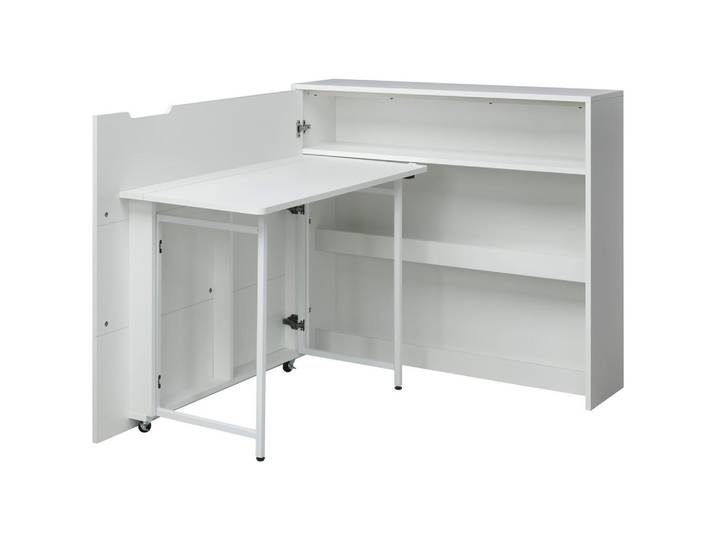 Livetastic Schreibtischkombination, Weiss, Metall, Holzwerkstoff, 1 Fächer, 100x30x115 cm, Stauraum, Büromöbel, Schreibtische, Schreibtischkombination