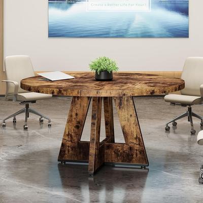 YUZHOU 47-Inch Round Conference Table/Desk for Meeting/Seminar/Training Room
