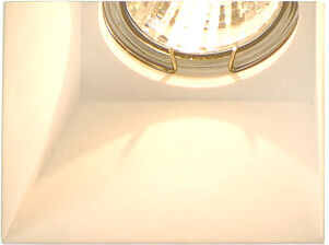 Slv Plastra Einbauleuchte, Qpar51, Eckig, Weißer Gips, Max. 35w - Downlights