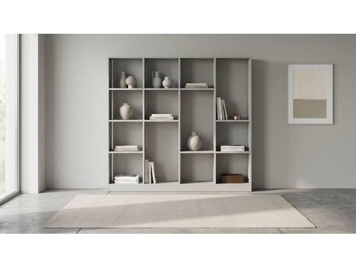 Bibliothèque moderne sur mesure Pickawood Mélaminé premium Gris